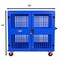 American Hawk Industrial Security Cart 60'' W x 25'' D x 54'' H - Locking Utility Cart With Adjustable Shelf AH1551BLU - alternate 2